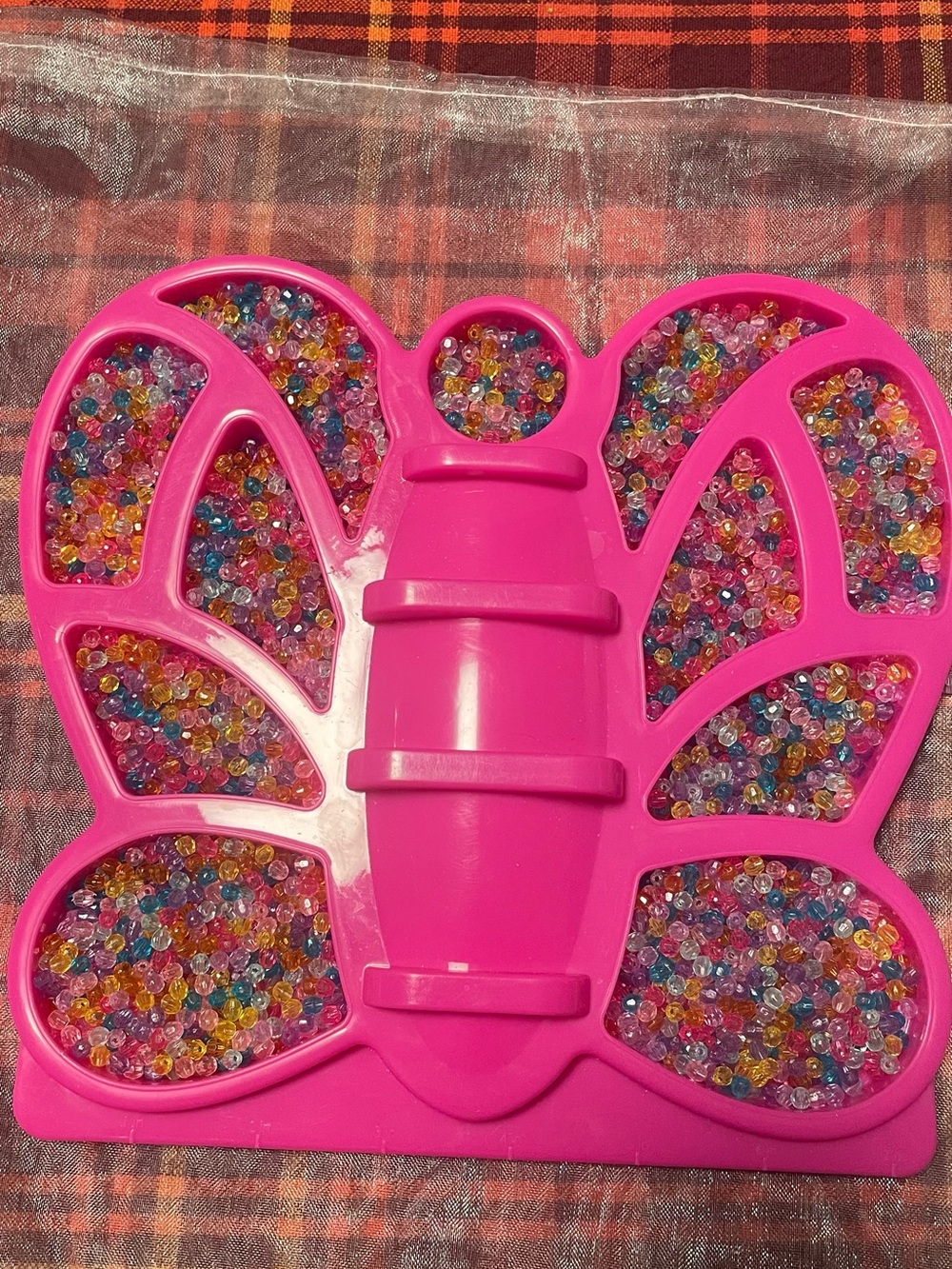 Butterfly Sensory Bead Pad Pink Kids Room Decor Bundle Friendly